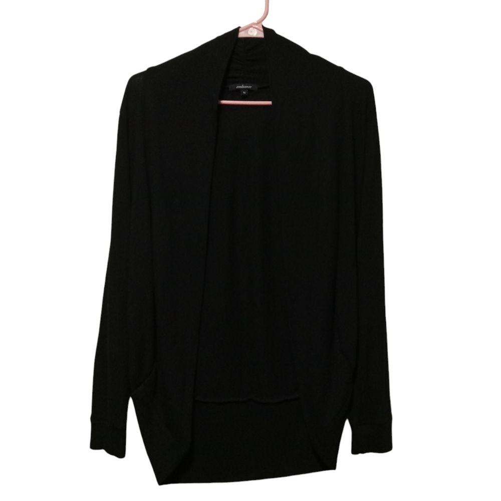 Black cardigan long sleeve by Ambiance size M